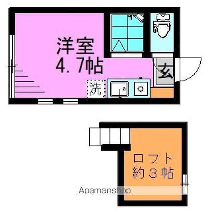 東京都杉並区梅里２丁目[1R/10.08m2]の間取図
