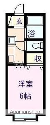 オーパ大門[1K/19.87m2]の間取図