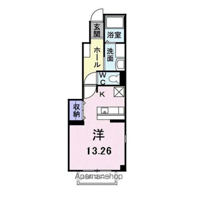 プリムローズ梶取[1R/35.18m2]の間取図