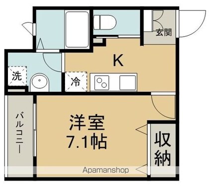リエート[1K/28.31m2]の間取図