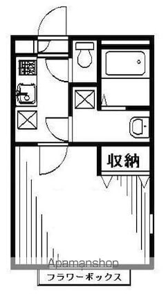 リリックコートＭ[1K/21.11m2]の間取図