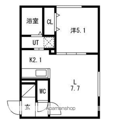 ＮＯＶＥＬ北広島 405 ｜ 北海道北広島市共栄町１丁目8-3（賃貸マンション1LDK・4階・35.00㎡） その2