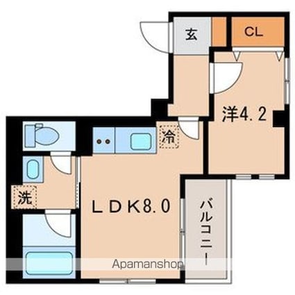 （仮称）墨田区亀沢３丁目計画[1LDK/31.84m2]の間取図