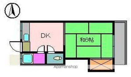 コーポ竹原[1DK/19.44m2]の間取図