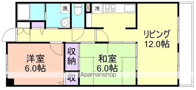 和歌山県和歌山市紀三井寺[2LDK/59.4m2]の間取図