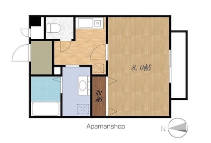 Ａ．Ｅ．Ｍサボヌール[1K/29.12m2]の間取図