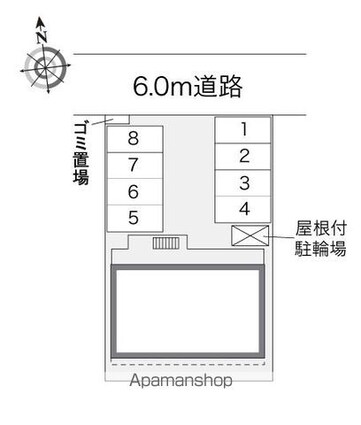 レオパレス華Ⅱ[1K/22.35m2]の配置図
