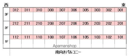 イヒラニハイツ[1R/35.28m2]の配置図