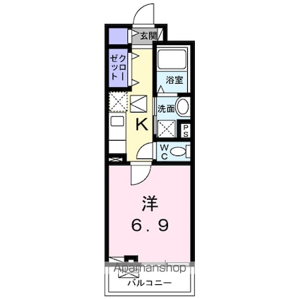ラー　カイラム[1K/26.9m2]の間取図