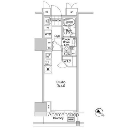 コンフォリア蒲田[1R/25.2m2]の間取図