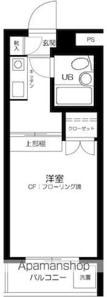 ハイタウン世田谷代田[1K/16.51m2]の間取図