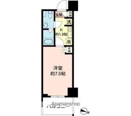 東京都江東区東陽６丁目[1K/23.41m2]の間取図