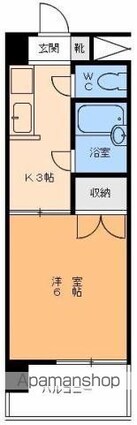 ガーデンハイツ緑町[1K/22.12m2]の間取図