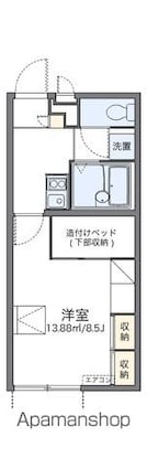 レオパレス翔[1K/23.18m2]の間取図
