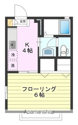 東京都立川市高松町２丁目[1K/24m2]の間取図