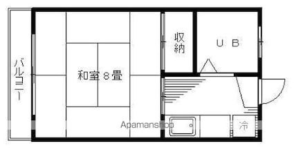 油井コーポ[1K/19.8m2]の間取図