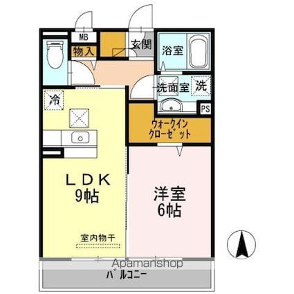 和歌山県和歌山市北出島[1LDK/40.07m2]の間取図