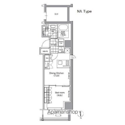 パークハビオ門前仲町[1DK/31.29m2]の間取図