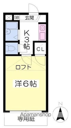 ＴＹＫ[1K/17.7m2]の間取図