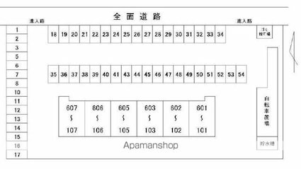 香川県高松市香西本町[2LDK/51.03m2]の配置図