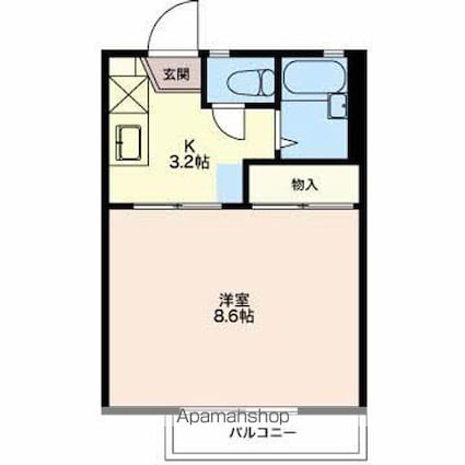 長野県長野市大字大豆島[1K/24.42m2]の間取図