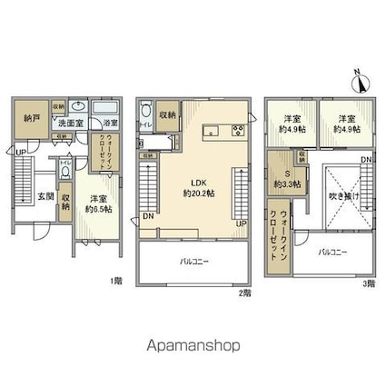 桐林町２丁目戸建[3SLDK/129.37m2]の間取図