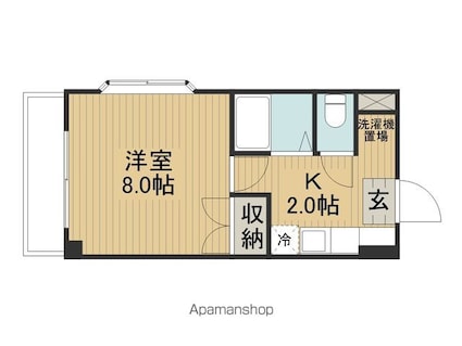ブルースカイ[1K/25.42m2]の間取図
