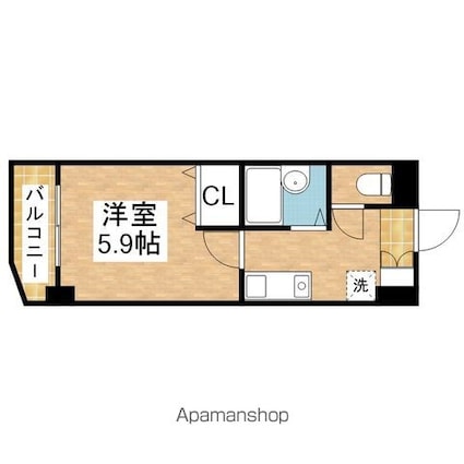 びいⅠ千種[1K/20.07m2]の間取図