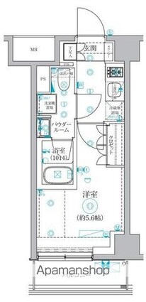 セジョリ横浜ＷＥＳＴⅡ[1K/21m2]の間取図