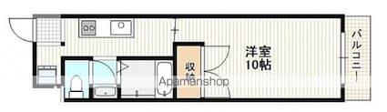 広島県廿日市市地御前３丁目[1K/30m2]の間取図
