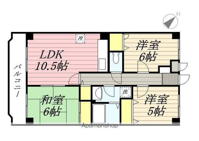 【福岡市東区下原のマンションの間取り】