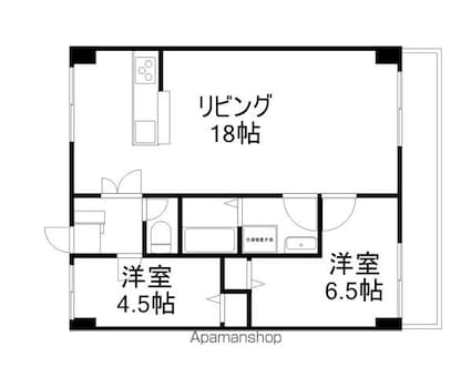 Ｐｒｅｃｉｏｕｓ　Ｏｎｅ[2LDK/72m2]の間取図