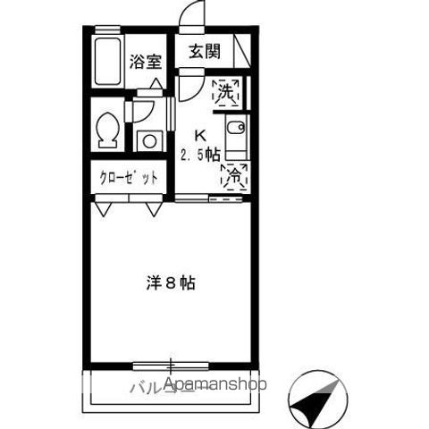 福岡市東区唐原のアパートの間取り