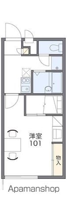 レオパレスパレット[1K/23.18m2]の間取図