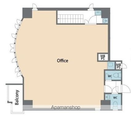 サンドキャッスル佐古一番町[事務所/78.36m2]の間取図