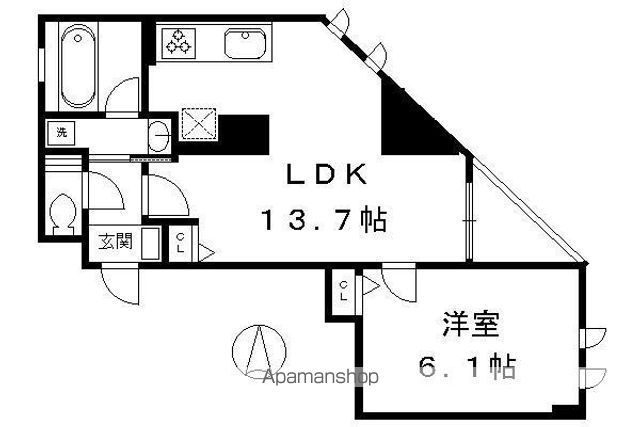 レオパレス京都鞍馬口の間取り写真