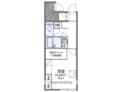 レオパレスｎｅｗ伊部[1K/23.61m2]の間取図
