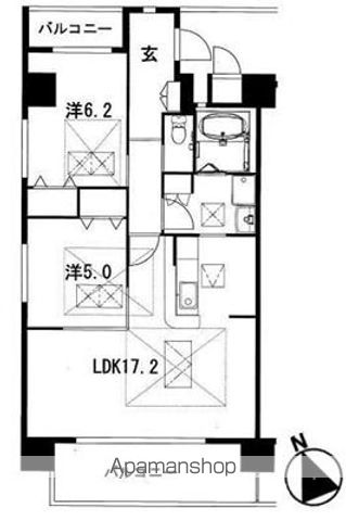 福岡市東区千早のマンションの間取り