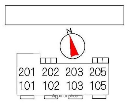 サンビレッジ弐番館[3DK/51.37m2]の配置図