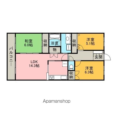 シティパル白木原の間取り