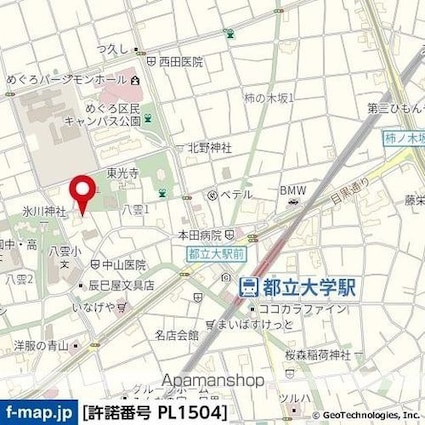 ソアール都立大学[1R/17.22m2]の周辺