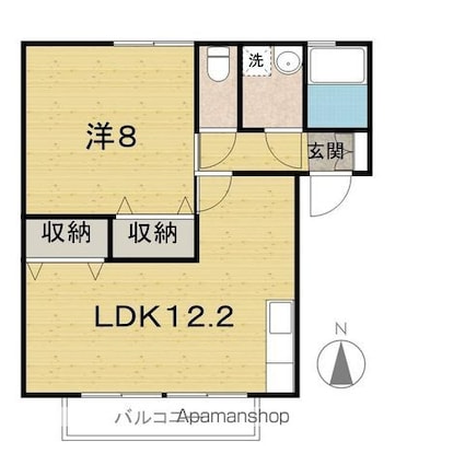 セジュール七番館[1LDK/47.58m2]の間取図