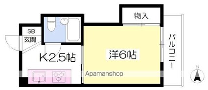 グリーンハイツ正岡[1K/19.85m2]の間取図