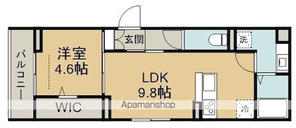 Ｄ－Ｓｅｒｅｎｏ東田町Ⅱ[1LDK/37.09m2]の間取図