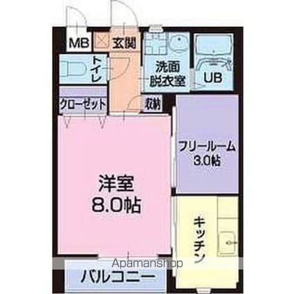 Ｌｅ　ｎｏｒｄ　Ｅ[1K/35.14m2]の間取図