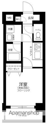 東京都新宿区西落合２丁目[1K/25.18m2]の間取図