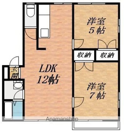 おりーぶ２１[2LDK/52.99m2]の間取図