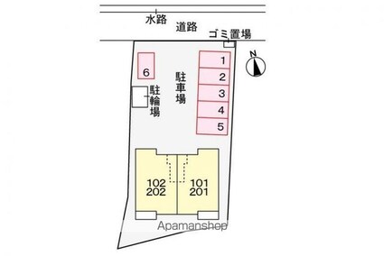 ルーラルシティ　成合[1LDK/45.89m2]の配置図