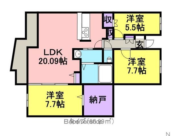 アステリ与野本町弐番館の間取り写真