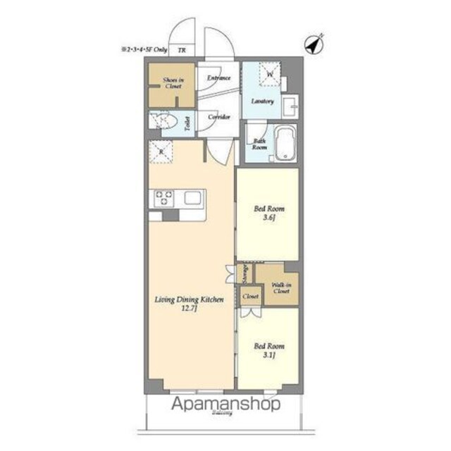 ＫＤＸレジデンス田園調布南[2LDK/47.61m2]の間取図